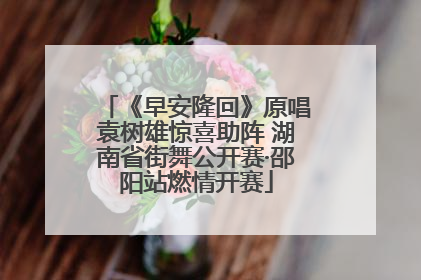 《早安隆回》原唱袁树雄惊喜助阵 湖南省街舞公开赛·邵阳站燃情开赛