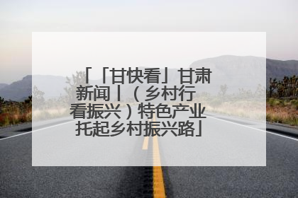 「甘快看」甘肃新闻丨（乡村行 看振兴）特色产业托起乡村振兴路
