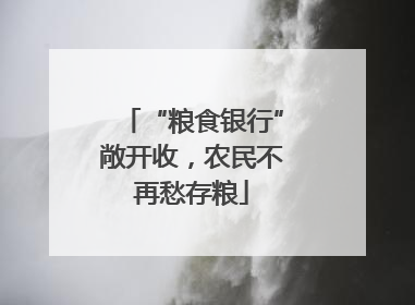 “粮食银行”敞开收，农民不再愁存粮