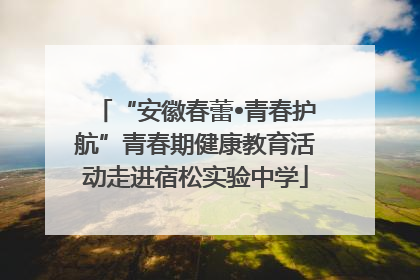 “安徽春蕾•青春护航”青春期健康教育活动走进宿松实验中学