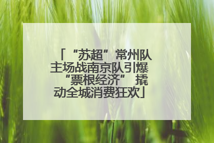 “苏超”常州队主场战南京队引爆“票根经济” 撬动全城消费狂欢