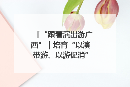 “跟着演出游广西”｜培育“以演带游、以游促消”文旅消费新生态