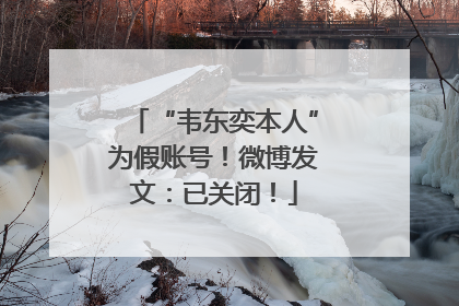 “韦东奕本人”为假账号！微博发文：已关闭！
