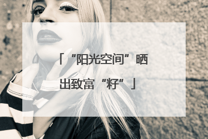 “阳光空间”晒出致富“籽”