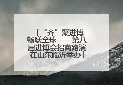 “齐”聚进博 畅联全球——第八届进博会招商路演在山东临沂举办