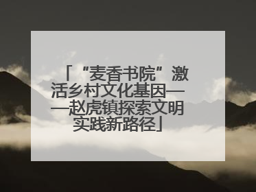 “麦香书院”激活乡村文化基因——赵虎镇探索文明实践新路径