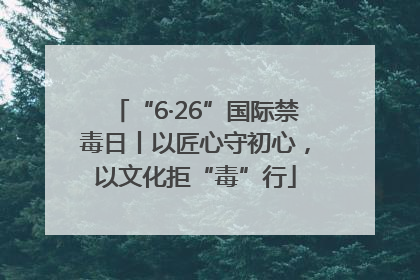 “6·26”国际禁毒日丨以匠心守初心，以文化拒“毒”行