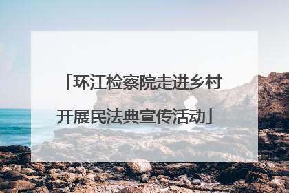环江检察院走进乡村开展民法典宣传活动