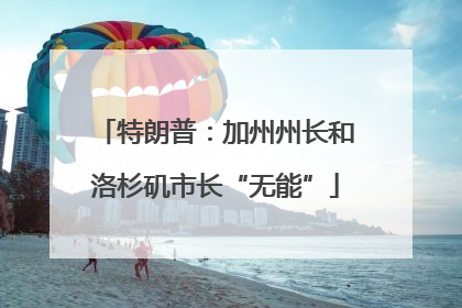 特朗普：加州州长和洛杉矶市长“无能”
