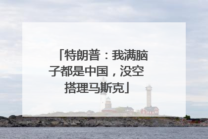 特朗普：我满脑子都是中国，没空搭理马斯克
