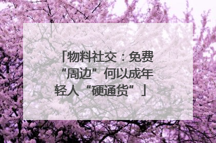 物料社交：免费“周边”何以成年轻人“硬通货”