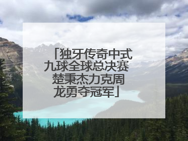 独牙传奇中式九球全球总决赛 楚秉杰力克周龙勇夺冠军