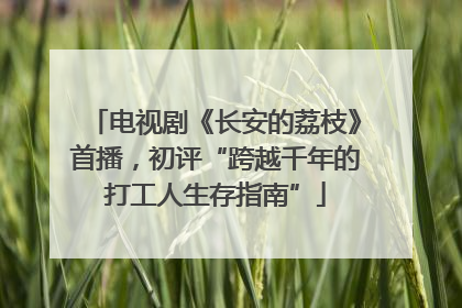 电视剧《长安的荔枝》首播，初评“跨越千年的打工人生存指南”