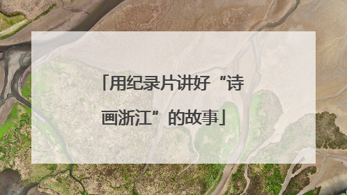 用纪录片讲好“诗画浙江”的故事