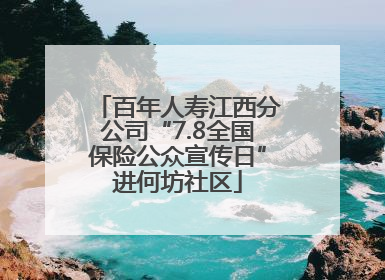 百年人寿江西分公司“7.8全国保险公众宣传日”进何坊社区
