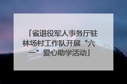 省退役军人事务厅驻林场村工作队开展“六一”爱心助学活动