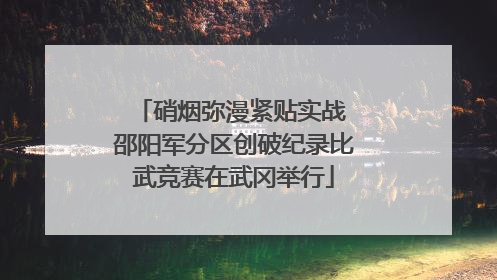 硝烟弥漫紧贴实战 邵阳军分区创破纪录比武竞赛在武冈举行