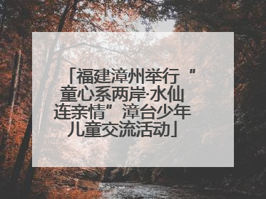 福建漳州举行“童心系两岸·水仙连亲情”漳台少年儿童交流活动