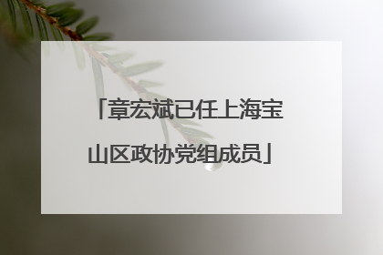 章宏斌已任上海宝山区政协党组成员