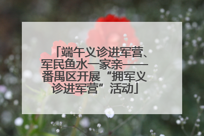 端午义诊进军营、军民鱼水一家亲——番禺区开展“拥军义诊进军营”活动