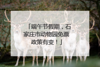 端午节假期，石家庄市动物园免票政策有变！