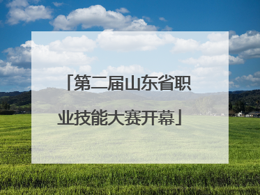 第二届山东省职业技能大赛开幕