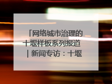 网络城市治理的十堰样板系列报道｜新闻专访：十堰为什么成为“黑马型”城市治理网络维度典型