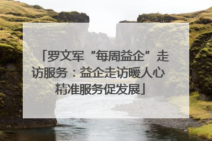 罗文军“每周益企”走访服务：益企走访暖人心 精准服务促发展