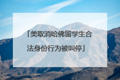 美取消哈佛留学生合法身份行为被叫停