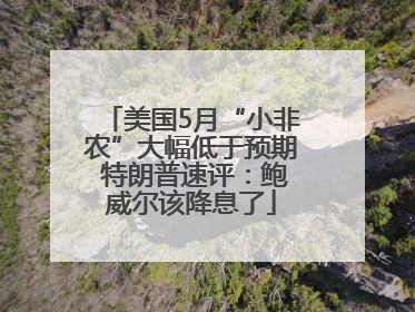 美国5月“小非农”大幅低于预期 特朗普速评：鲍威尔该降息了