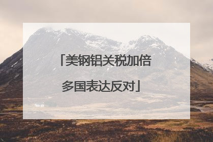 美钢铝关税加倍 多国表达反对