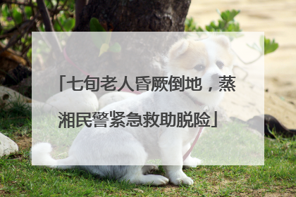 七旬老人昏厥倒地，蒸湘民警紧急救助脱险