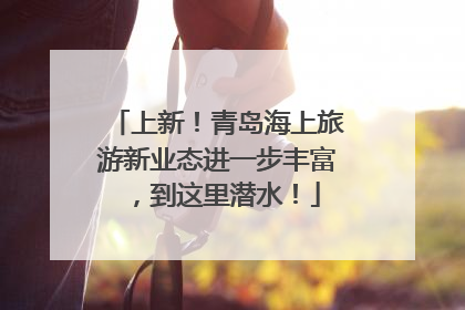上新！青岛海上旅游新业态进一步丰富，到这里潜水！