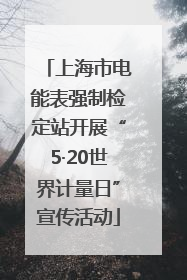 上海市电能表强制检定站开展“5·20世界计量日”宣传活动