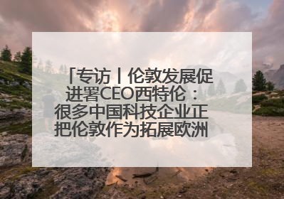 专访丨伦敦发展促进署CEO西特伦：很多中国科技企业正把伦敦作为拓展欧洲市场的门户