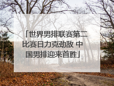 世界男排联赛第二比赛日力克劲敌 中国男排迎来首胜