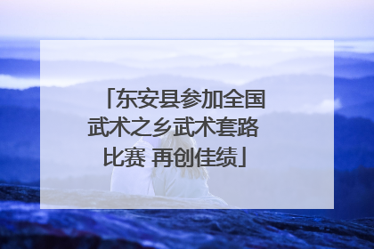 东安县参加全国武术之乡武术套路比赛 再创佳绩