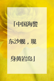 中国海警东沙舰，现身黄岩岛