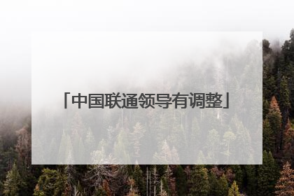 中国联通领导有调整