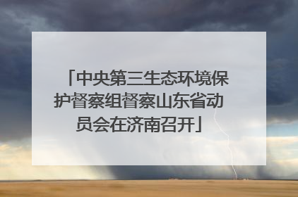 中央第三生态环境保护督察组督察山东省动员会在济南召开