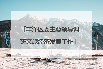 丰泽区委主要领导调研文旅经济发展工作
