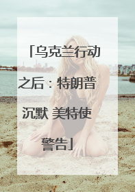 乌克兰行动之后：特朗普沉默 美特使警告