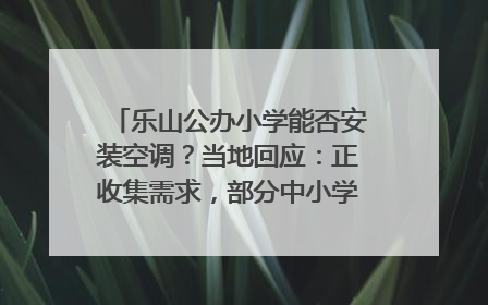 乐山公办小学能否安装空调？当地回应：正收集需求，部分中小学已启动安装｜云求助