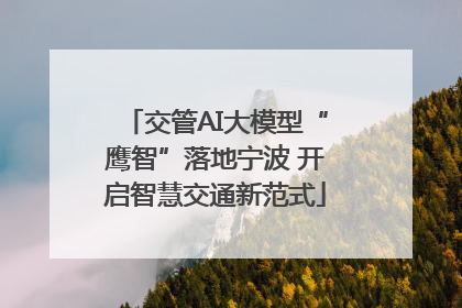 交管AI大模型“鹰智”落地宁波 开启智慧交通新范式