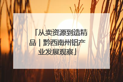从卖资源到造精品｜黔西南州铝产业发展观察