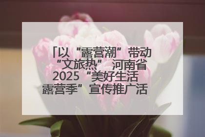 以“露营潮”带动“文旅热” 河南省2025“美好生活露营季”宣传推广活动在平舆县启动