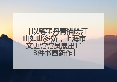 以笔墨丹青描绘江山如此多娇，上海市文史馆馆员展出113件书画新作