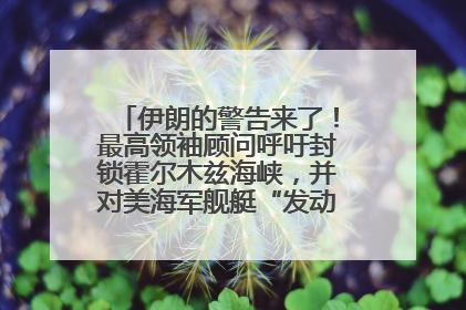 伊朗的警告来了！最高领袖顾问呼吁封锁霍尔木兹海峡，并对美海军舰艇“发动导弹袭击”