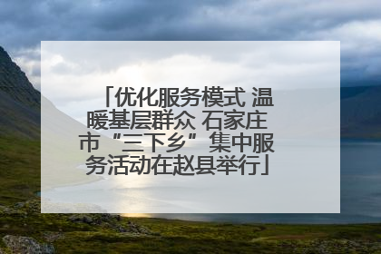 优化服务模式 温暖基层群众 石家庄市“三下乡”集中服务活动在赵县举行