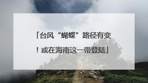台风“蝴蝶”路径有变！或在海南这一带登陆